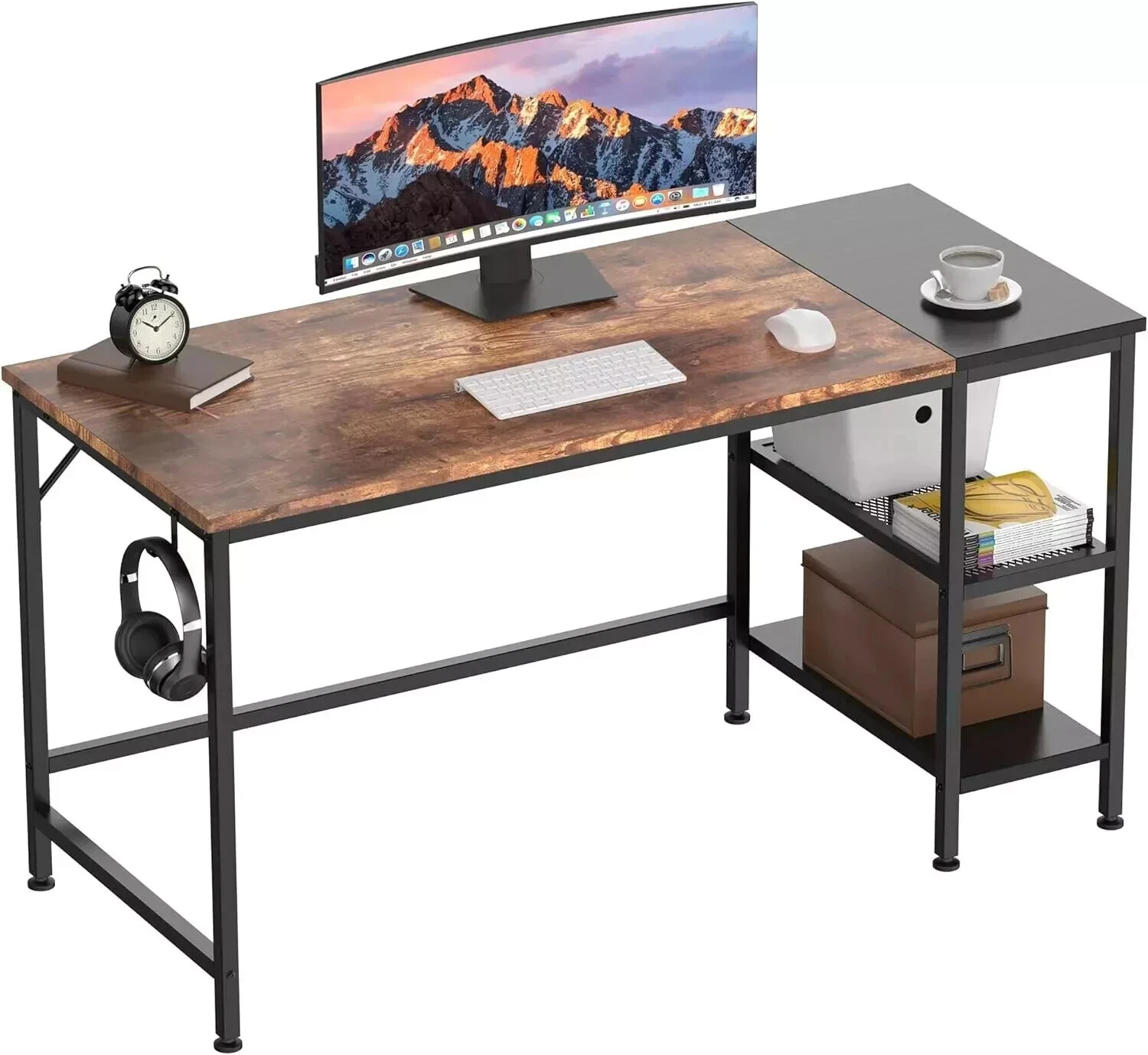 HOMIDEC 47" Office Computer Study Desk With Booksh